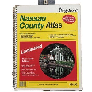 Hagstrom Nassau County, New York Atlas, Laminated Heavy-Duty Edition, 1997